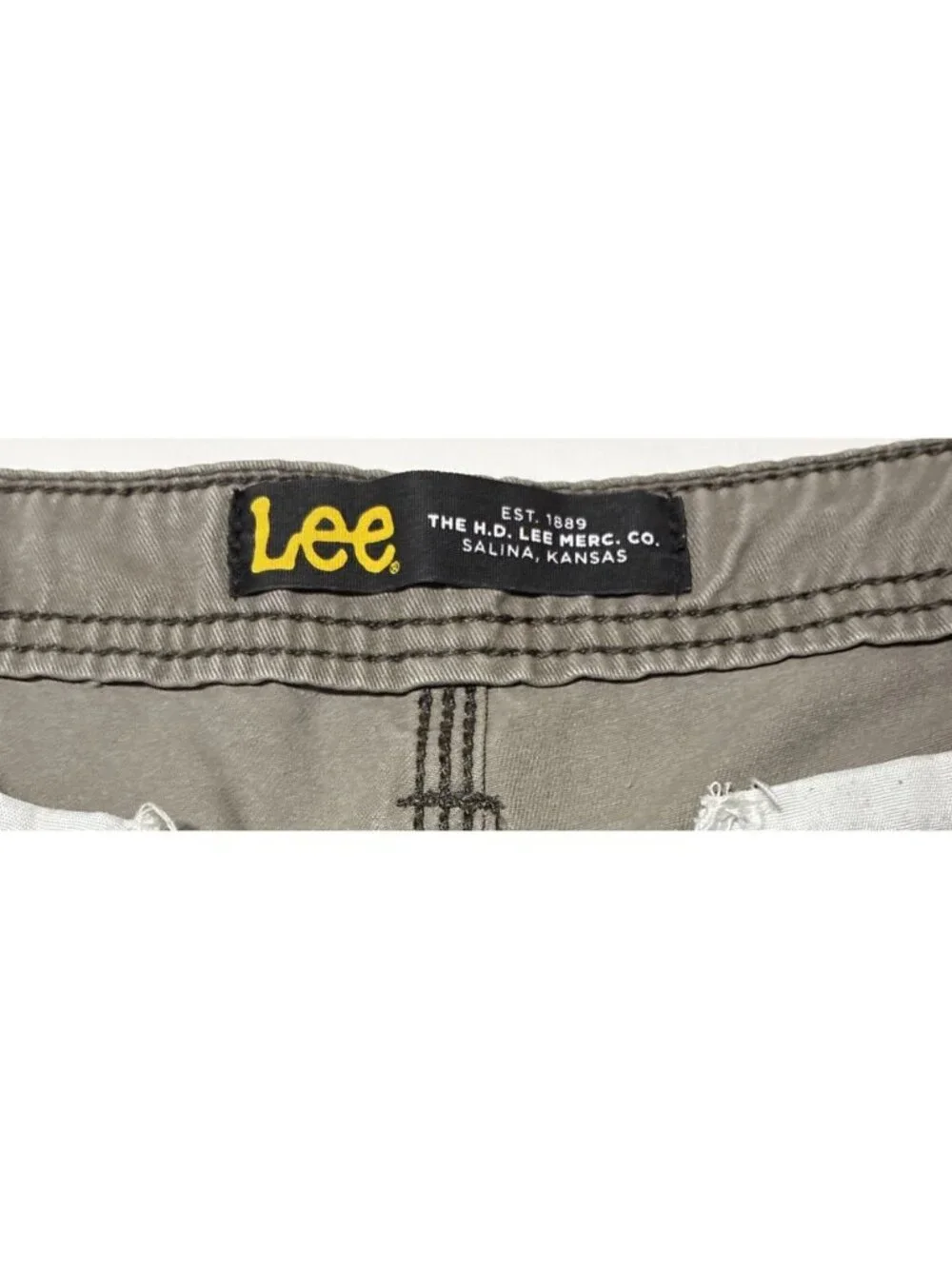 Lot of 2 Lee Men's Wyoming Cargo Shorts Size 38 Gray Vapor Cotton Utility Work